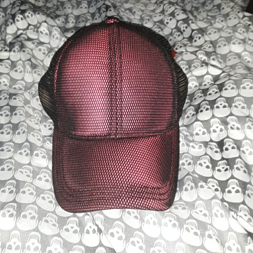 MOSSIMO DARK PINK MESH HAT